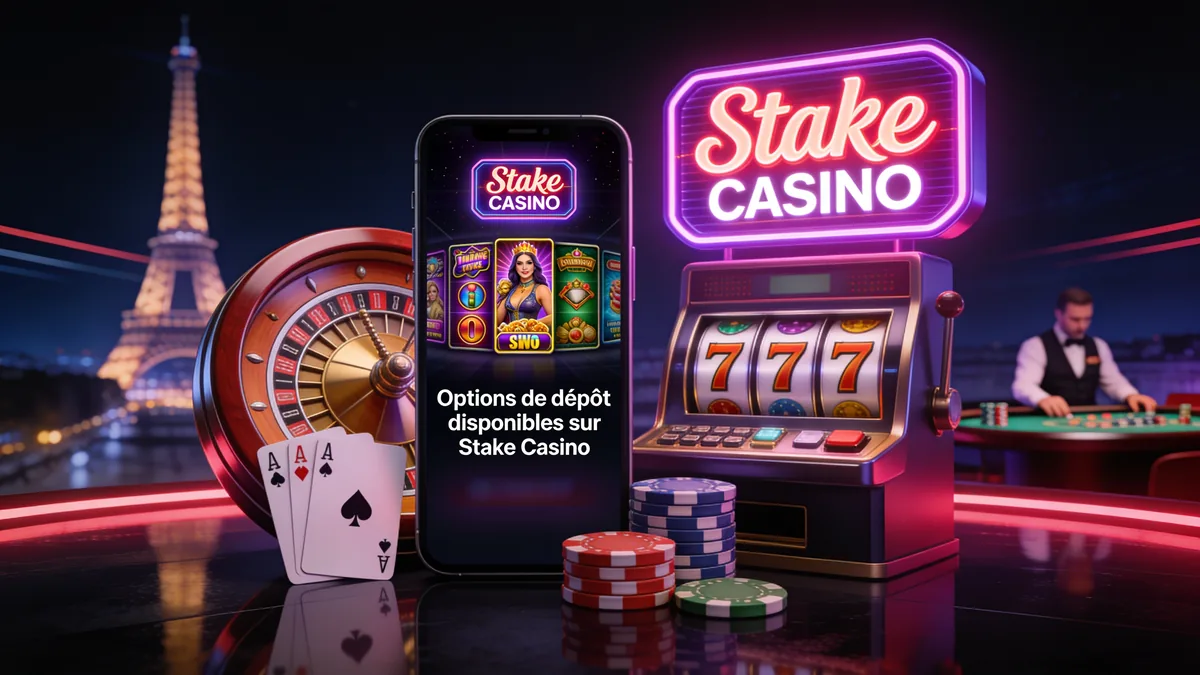 Options de dépôt disponibles sur Stake Casino pour les joueurs en France